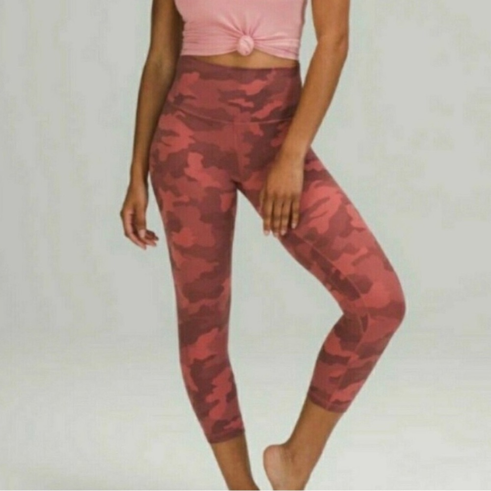 Lululemon Align High-Rise Pant 25" - Heritage 365 dusty rose Camo